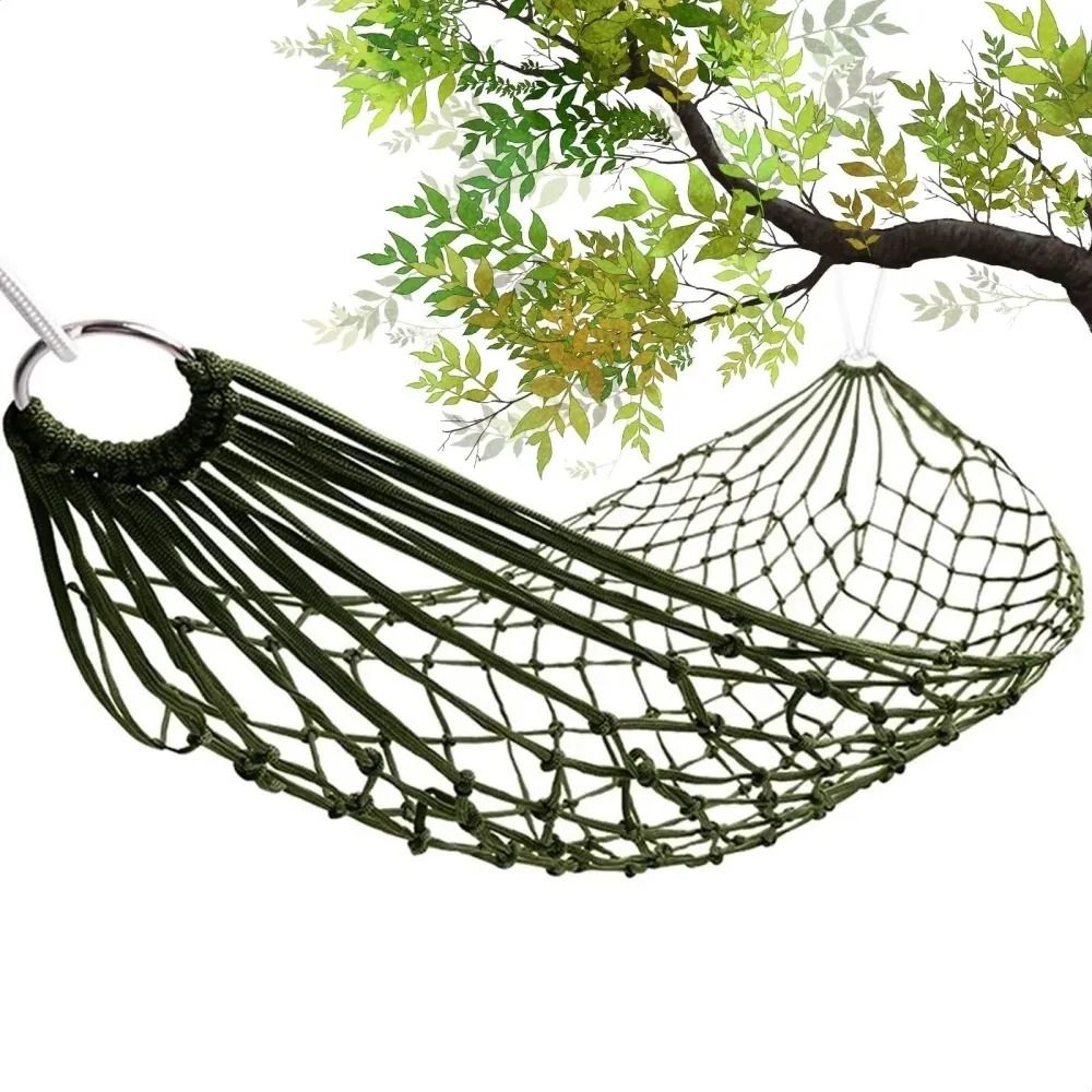 Camping Hammock - Hamac portable en nylon avec corde,