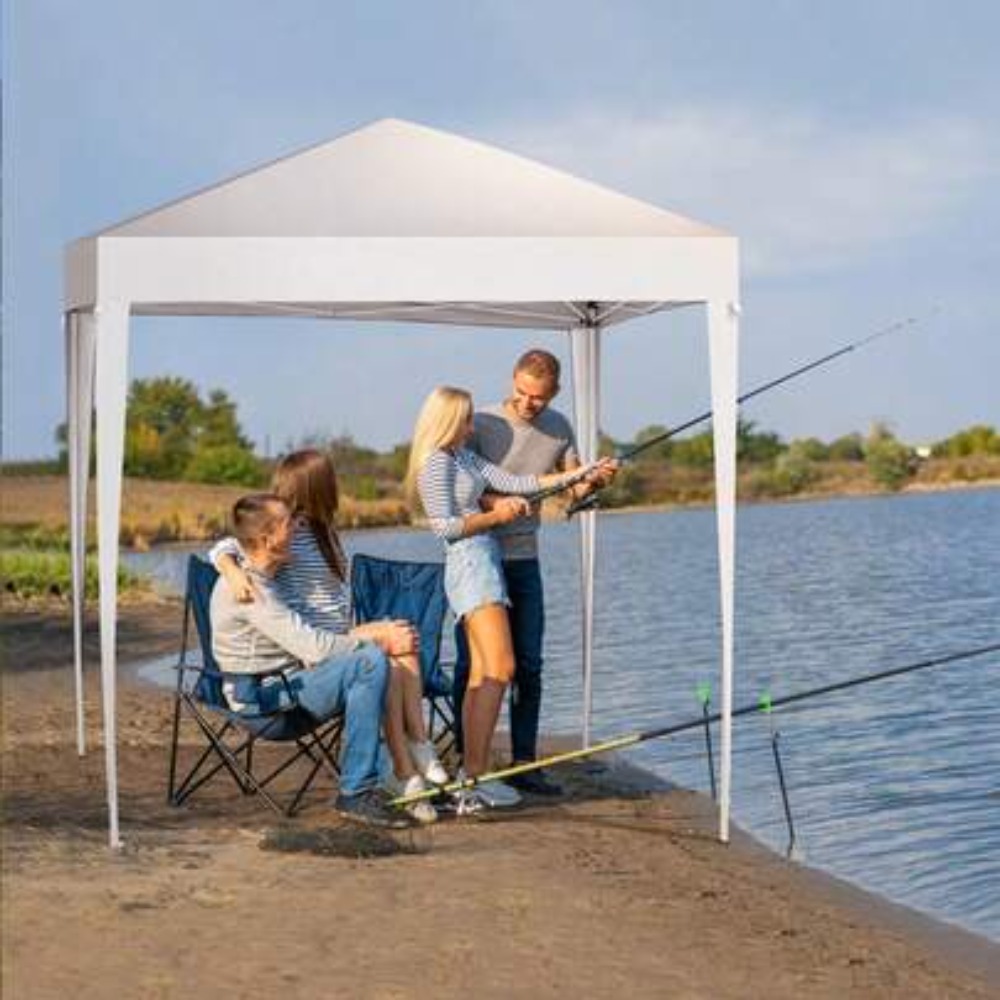 Outdoor Camping Gazebo - Tente Pop-Up 6,5x6,5 pieds, abri instantané