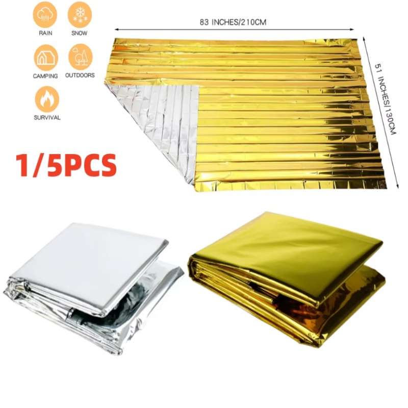 Emergency Mylar Blanket - Couverture d'urgence en feuille de Mylar