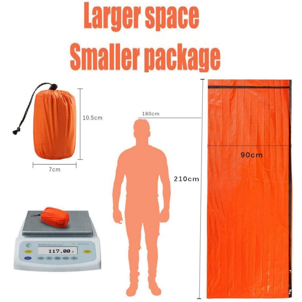 Emergency Mylar Blanket - Couverture Thermique Réutilisable Imperméable en Mylar,