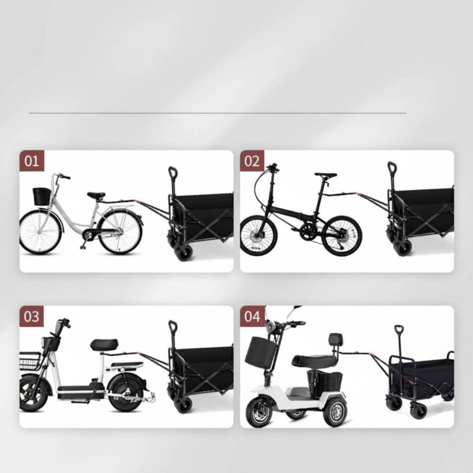 Outdoor Camping Vehicle Wagon - Chariot de transport de vélos léger