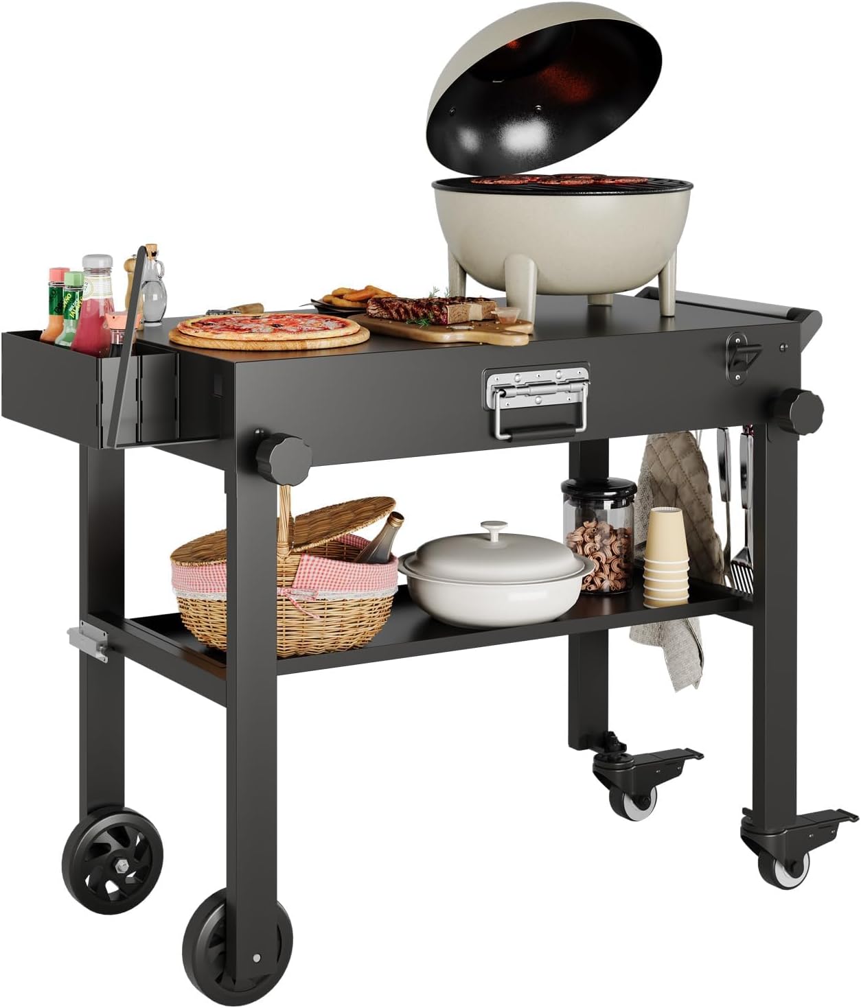 Outdoor Camping Griddle - Chariot de barbecue portable Tacleekii pour