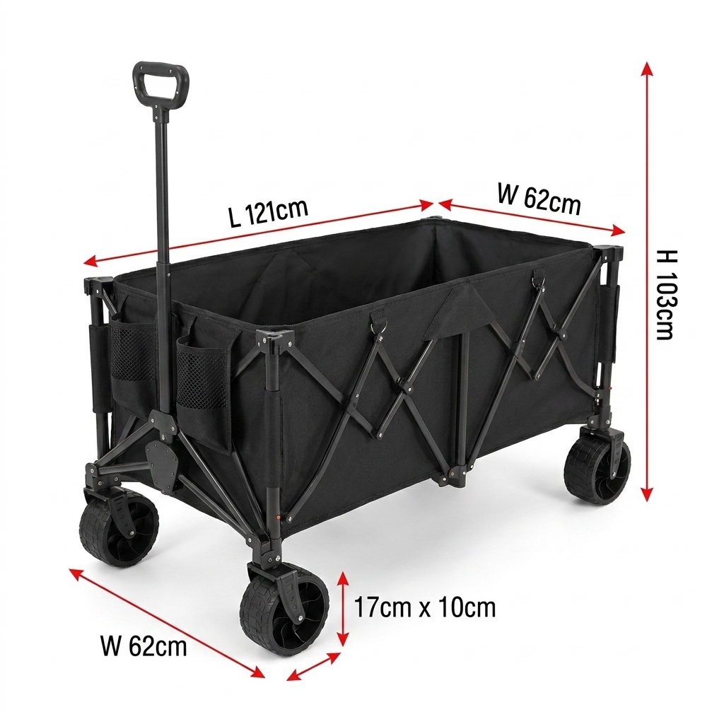 Outdoor Camping Wagon - Chariot pliant robuste personnalisé avec une