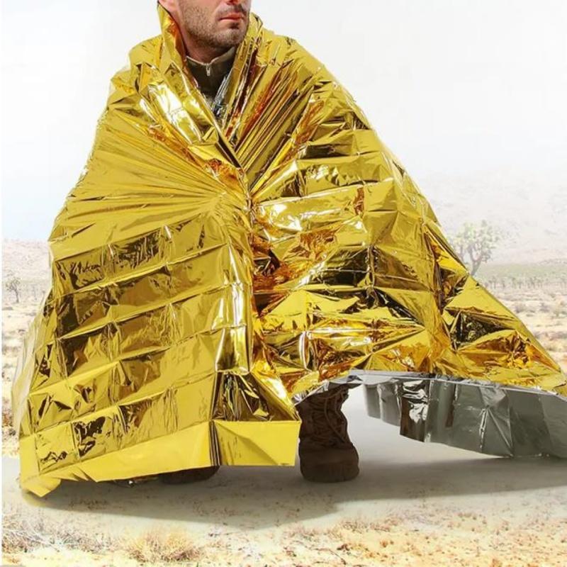 Emergency Mylar Blanket - Couverture Thermique d'Urgence Extérieure Imperméable et