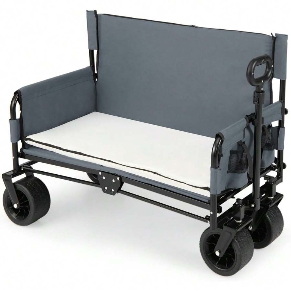 Chariot pliable 2-en-1 avec si - Outdoor Camping Wagon avis et prix