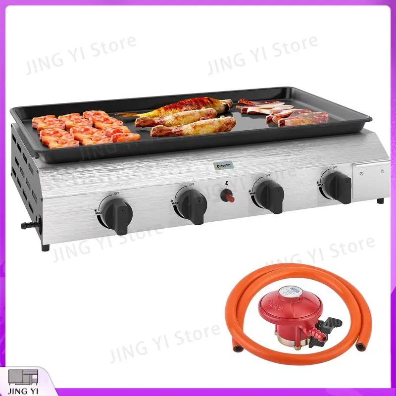 Barbecue à gaz avec plaque ant - Outdoor Camping Griddle avis et prix