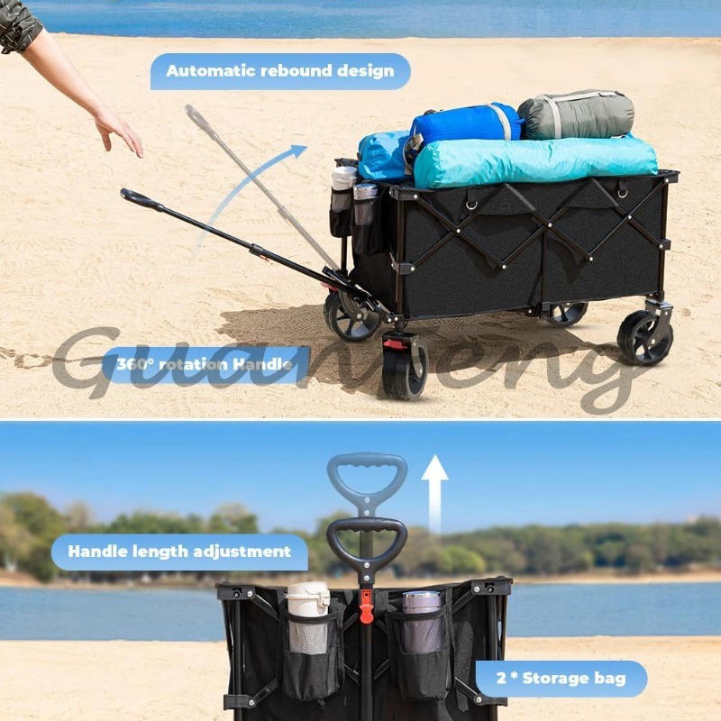 Station-wagon pliable polyvale - Outdoor Camping Vehicle Wagon avis et prix