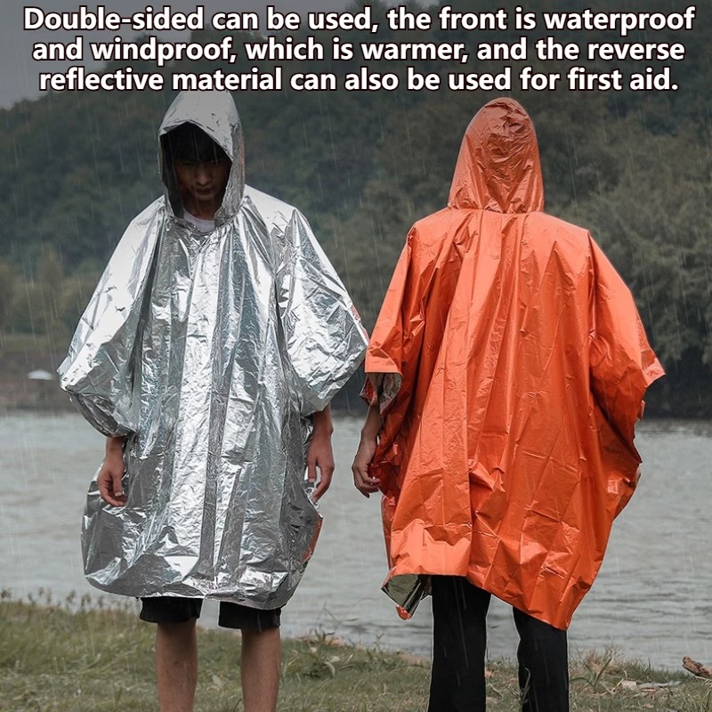 Poncho de pluie d'urgence, cou - Emergency Mylar Blanket avis et prix