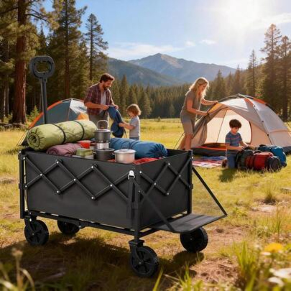 Chariot pliable avec hayon, ca - Outdoor Camping Wagon avis et prix